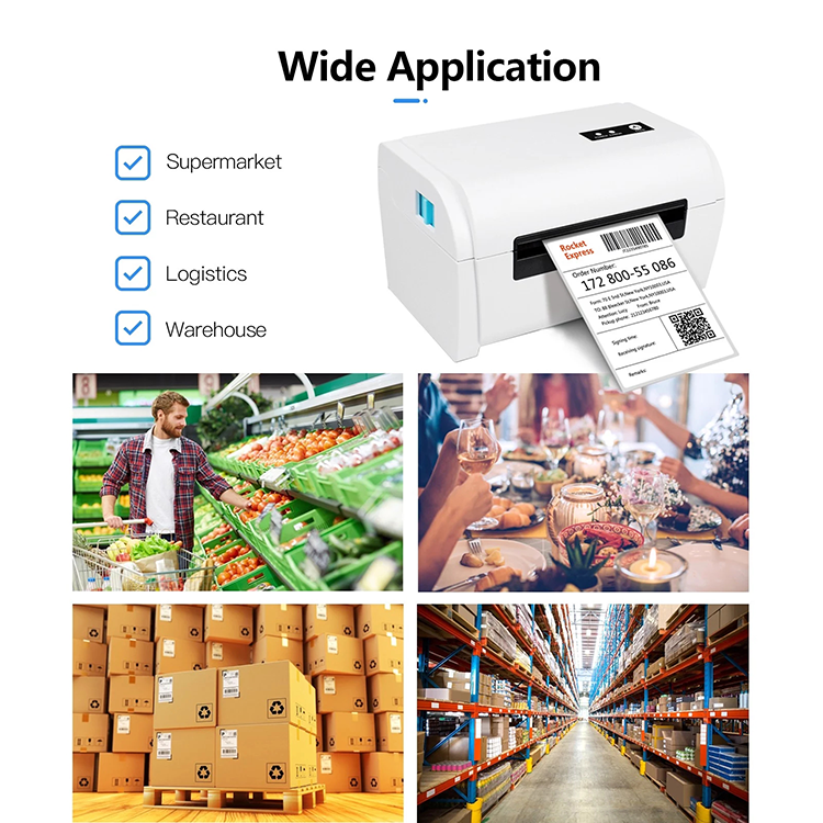 Thermal Printer Prints Barcodes Labels Etc4x6 Printing Size