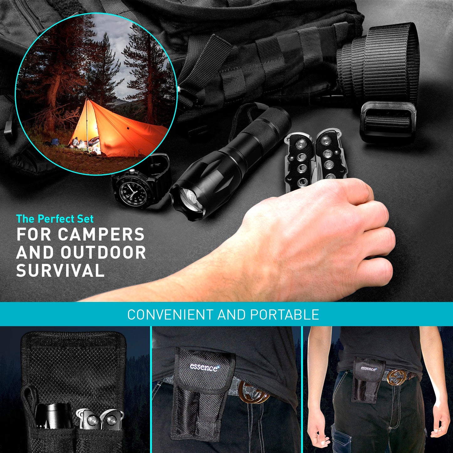 Pocket Multi Tool 15in1 Handheld LED Torch