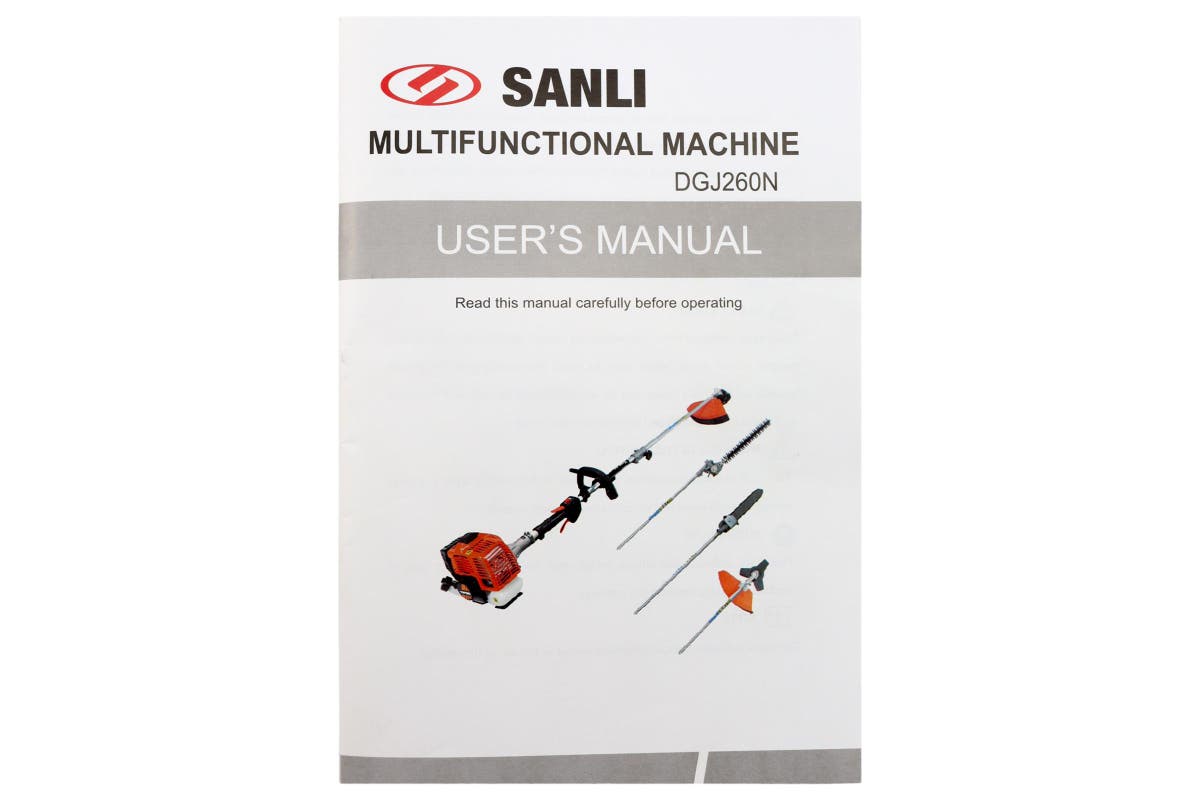 Sanli 26cc Petrol Multi Tool Whipper Snipper Chainsaw Hedge Trimmer Brush Cutter