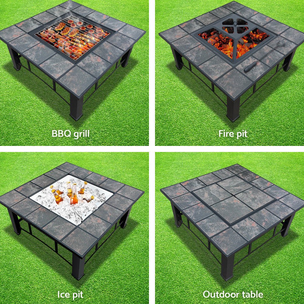 Fire Pit BBQ Grill Smoker Table
